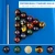2-1/4" Black Marbelite Swirl Style Pool Balls Set with Pool Ball Racks Set-Mahogany