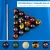 2-1/4" Black Marbelite Swirl Style Pool Balls Set with Pool Ball Racks Set-Oak