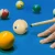 2-1/4" 6 Dot Training Cue Ball-Blue