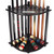 Wooden 8 Pool Cue Corner Style Rack-Black