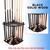 Wooden 8 Pool Cue Corner Style Rack-Black