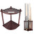 Wooden 8 Pool Cue Corner Style Rack-Mahogany