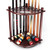 Wooden 8 Pool Cue Corner Style Rack-Mahogany