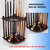 Wooden 8 Pool Cue Corner Style Rack-Mahogany