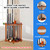 Wooden 8 Pool Cue Corner Style Rack-Oak