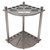 Wooden 8 Pool Cue Corner Style Rack-Silver Mist