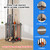 Wooden 8 Pool Cue Corner Style Rack-Silver Mist