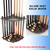 Wooden 8 Pool Cue Corner Style Rack-Silver Mist