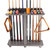 Wooden 10 Pool Cue Floor Stand Rack-Brushed Grey