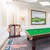 Wooden 10 Pool Cue Floor Stand Rack-Mahogany