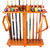 Wooden 10 Pool Cue Floor Stand Rack-Oak