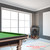 Wooden 10 Pool Cue Corner Style Rack-Brushed Grey