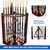 Wooden 10 Pool Cue Corner Style Rack-Mahogany