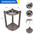 Wooden 10 Pool Cue Corner Style Rack-Silver Mist