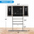 Wood 10 Pool Cue Rack & Dartboard Cabinet Combination-Brushed Grey