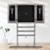 Wood 10 Pool Cue Rack & Dartboard Cabinet Combination-Brushed Grey