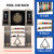 Wood 10 Pool Cue Rack & Dartboard Cabinet Combination-Brushed Grey