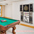 Wood 10 Pool Cue Rack & Dartboard Cabinet Combination-Brushed Grey