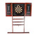 Wood 10 Pool Cue Rack & Dartboard Cabinet Combination-Mahogany