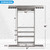 Woodwn 8 Pool Cue Wall Mounted Rack-Brushed Grey
