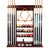Woodwn 8 Pool Cue Wall Mounted Rack-Mahogany