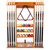 Woodwn 8 Pool Cue Wall Mounted Rack-Oak
