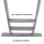 Woodwn 6 Pool Cue Wall Mounted Rack-Brushed Grey