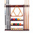 Woodwn 6 Pool Cue Wall Mounted Rack-Mahogany