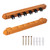 2-Piece Wood 6 Pool Cue Wall Mounted Rack-Oak
