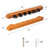 2-Piece Wood 6 Pool Cue Wall Mounted Rack-Oak