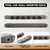 2-Piece Wood 6 Pool Cue Wall Mounted Rack-Brushed Grey