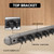 2-Piece Wood 6 Pool Cue Wall Mounted Rack-Brushed Grey