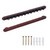 2-Piece Wood 12 Pool Cue Wall Mounted Rack-Mahogany