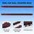 2-Piece Wood 12 Pool Cue Wall Mounted Rack-Mahogany
