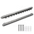 2-Piece Wood 12 Pool Cue Wall Mounted Rack-Brushed Grey