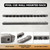 2-Piece Wood 12 Pool Cue Wall Mounted Rack-Brushed Grey