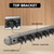 2-Piece Wood 12 Pool Cue Wall Mounted Rack-Brushed Grey