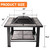 30" Fire Pit Table with Marble Tile Top, Fire Pit for Outside Patio, Yard Party, Garden
