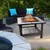 30" Fire Pit Table with Marble Tile Top, Fire Pit for Outside Patio, Yard Party, Garden