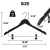 Wooden Hangers with Adjustable Metal Clips (Black)