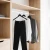 Wooden Hangers with Adjustable Metal Clips (Black)