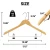 Wooden Hangers with Adjustable Metal Clips (Natural Wood)