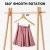 Wooden Hangers with Adjustable Metal Clips (Natural Wood)