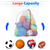 30" x 40" Extra-Large Mesh Sports Ball Drawstring Bag with Adjustable Shoulder Strap(White)