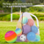 30" x 40" Extra-Large Mesh Sports Ball Drawstring Bag with Adjustable Shoulder Strap(White)