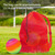 30" x 40" Extra-Large Mesh Sports Ball Drawstring Bag with Adjustable Shoulder Strap(Red)
