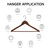 Wooden Hangers with Pants Bar for Jackets, Coats, Suits, and Shirts (Walnut)