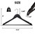 Wooden Hangers with Pants Bar for Jackets, Coats, Suits, and Shirts (Black)