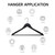 Wooden Hangers with Pants Bar for Jackets, Coats, Suits, and Shirts (Black)