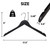 Wooden Hangers without Bar for Jackets, Coats, Suits, and Shirts (Black)